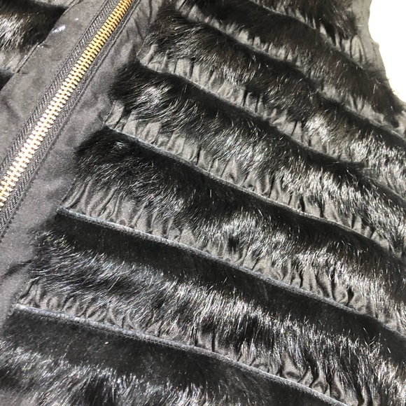 Dino Gaspari black rabbit fur silk vest medium - Picture 8 of 12